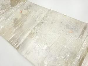 アンティーク　松菊模様織り出し袋帯（材料）